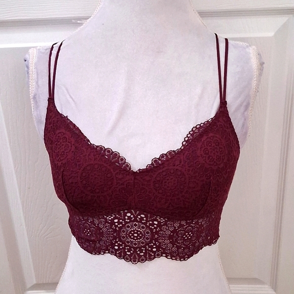 Hollister Gilly Hicks Burgundy Bralette    Size S - Picture 1 of 6